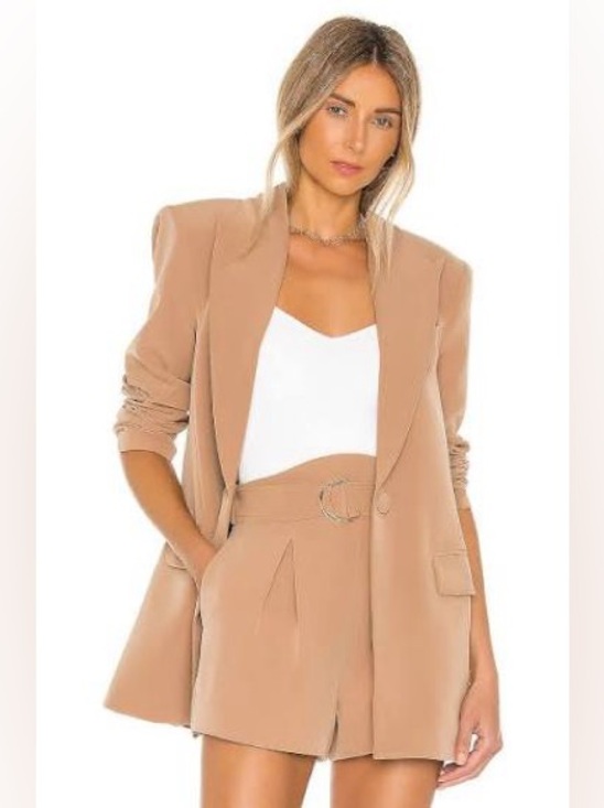 Camila Coelho Jackets & Blazers - Camila Coelho Morena Blazer Nude Toffee Size M
